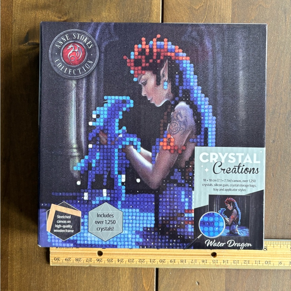 Crystal Creations Canvas Anne Stokes: Water Dragon Art Kit
